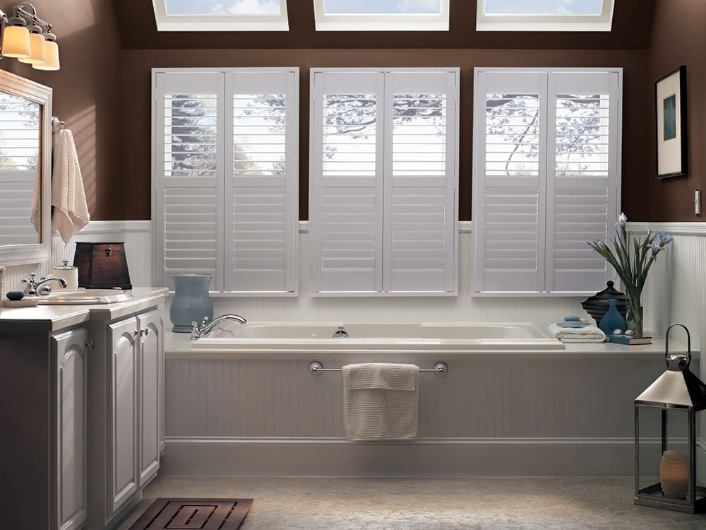 shutters in bathroom offered by Made in the Shade in Prescott