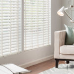 Faux Wood Blinds Living Room offered by Made in the Shade in Prescott