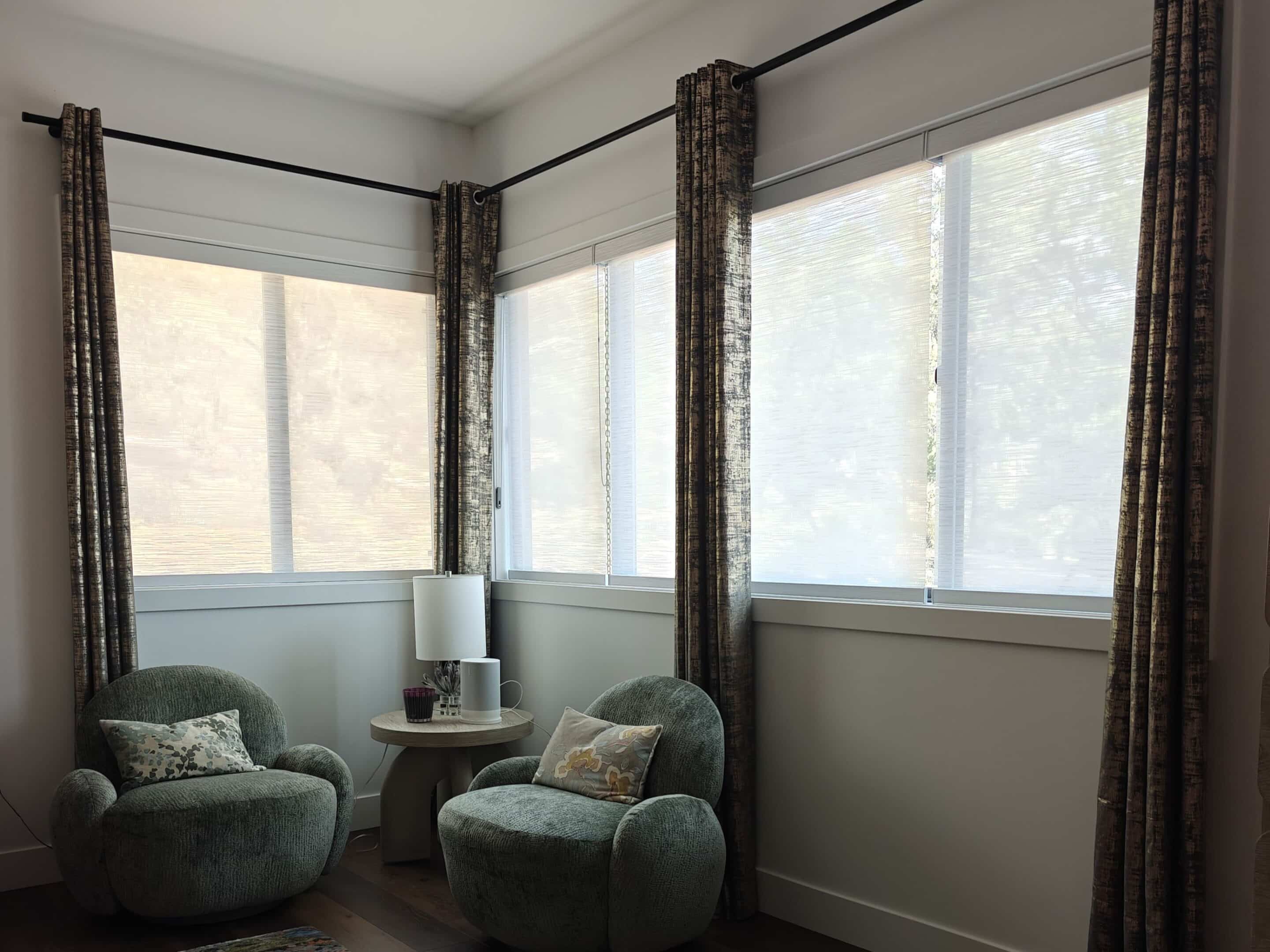 Hunter-Douglas-Roller-Shades-With-Drapes