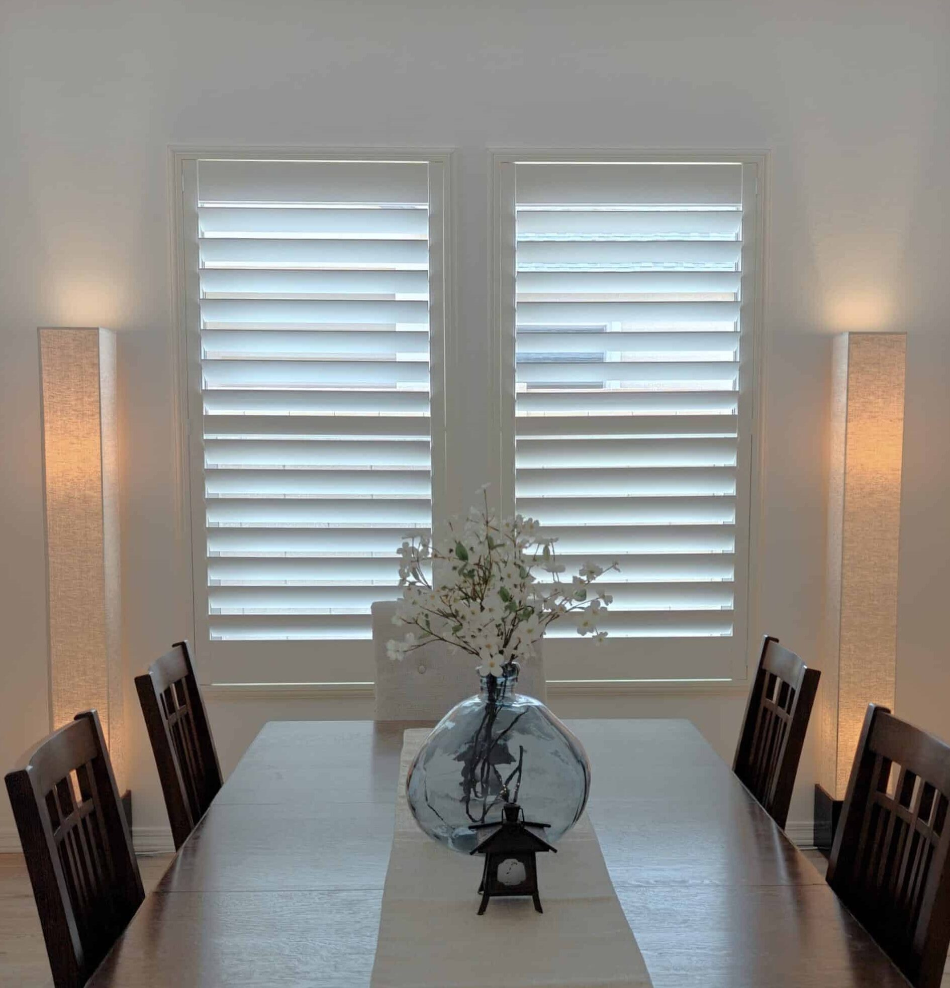 Plantation-Shutters-In-Dining-Room-Window